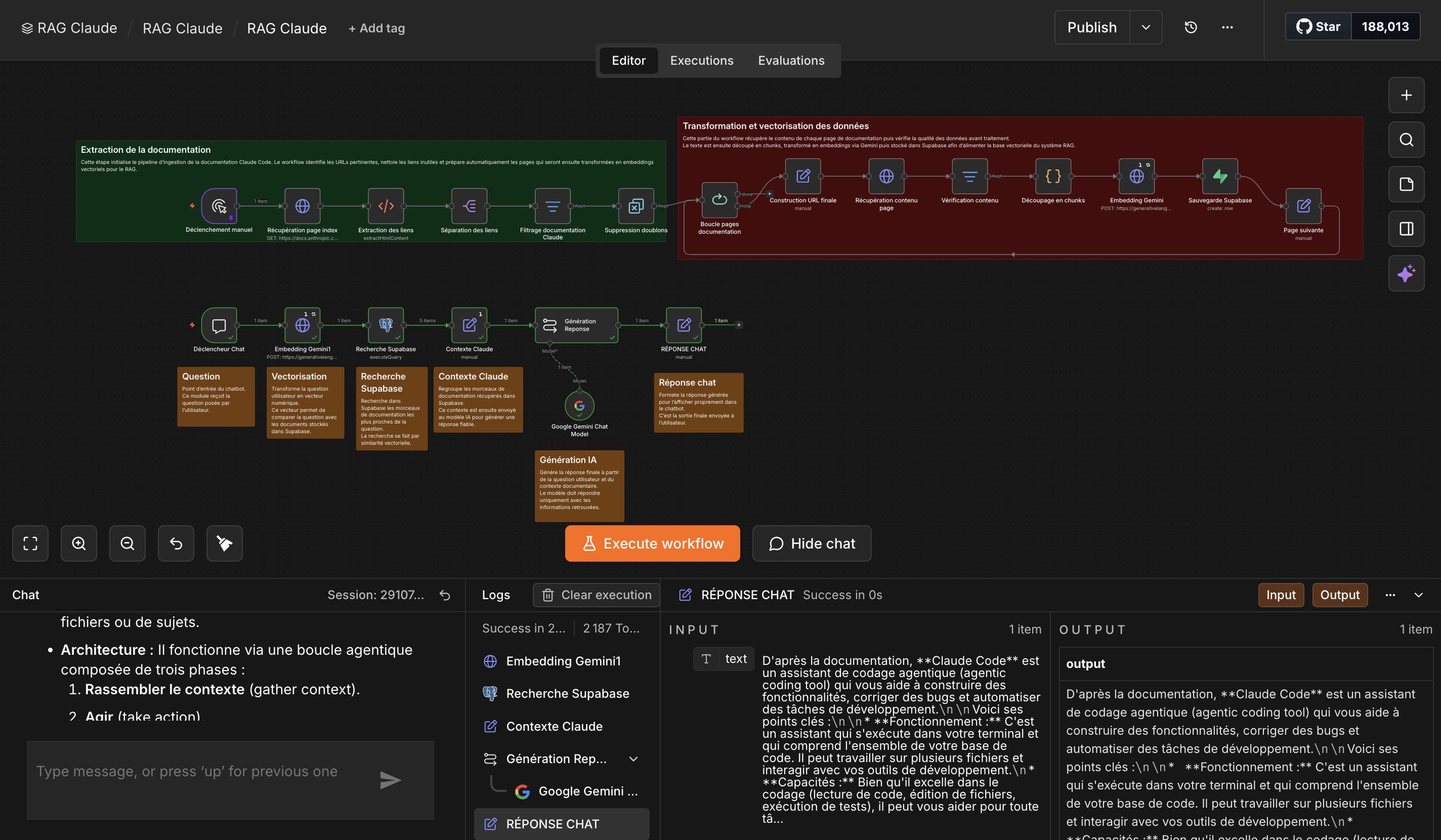 N8N workflow RAG